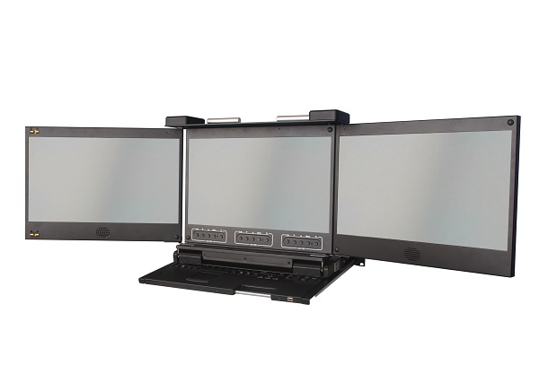 Multi LCD Console Drawer with Keyboard